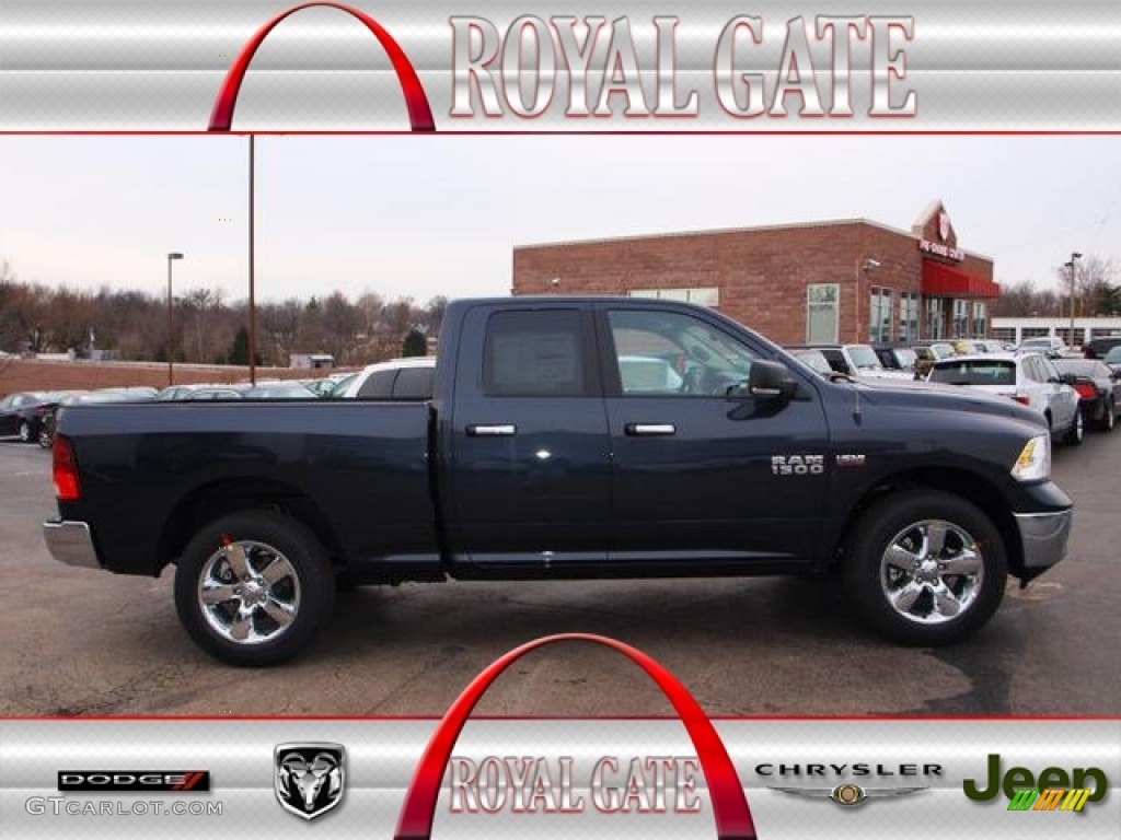 2013 1500 Big Horn Quad Cab 4x4 - True Blue Pearl / Black/Diesel Gray photo #1