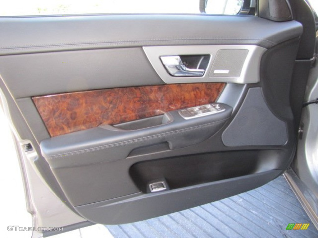 2010 Jaguar XF Premium Sport Sedan Warm Charcoal Door Panel Photo #77168519
