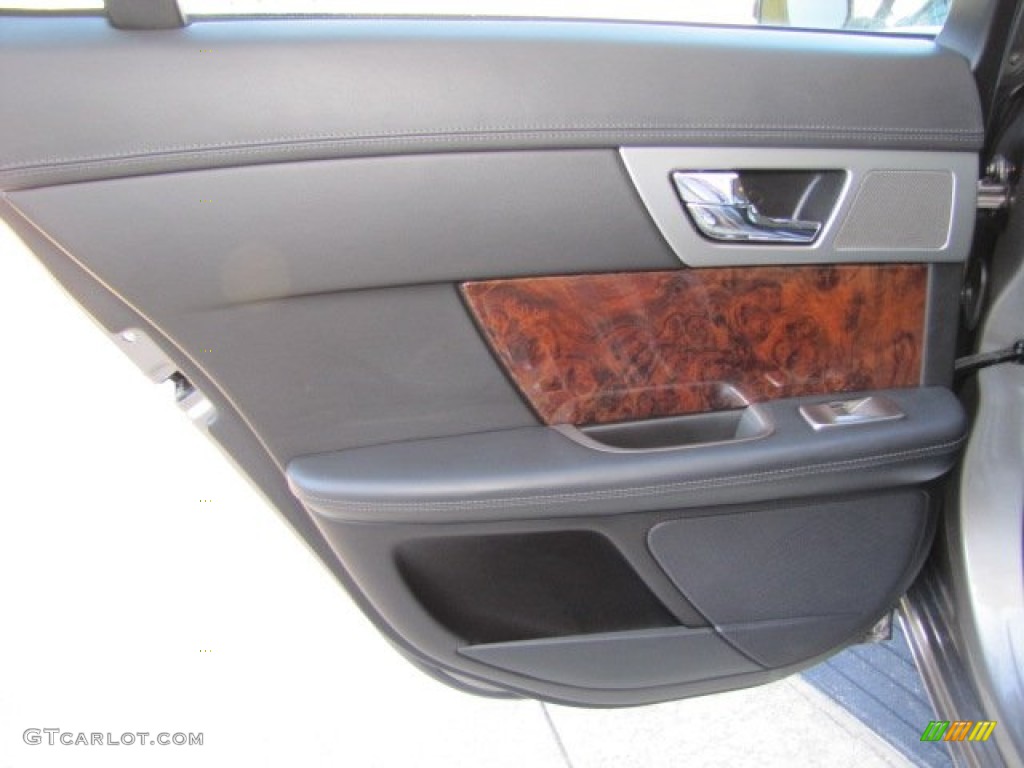2010 Jaguar XF Premium Sport Sedan Warm Charcoal Door Panel Photo #77168540