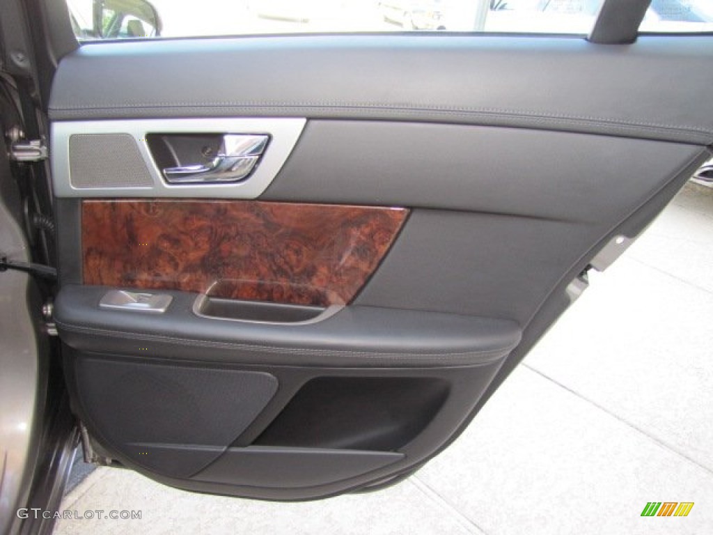 2010 Jaguar XF Premium Sport Sedan Warm Charcoal Door Panel Photo #77168558