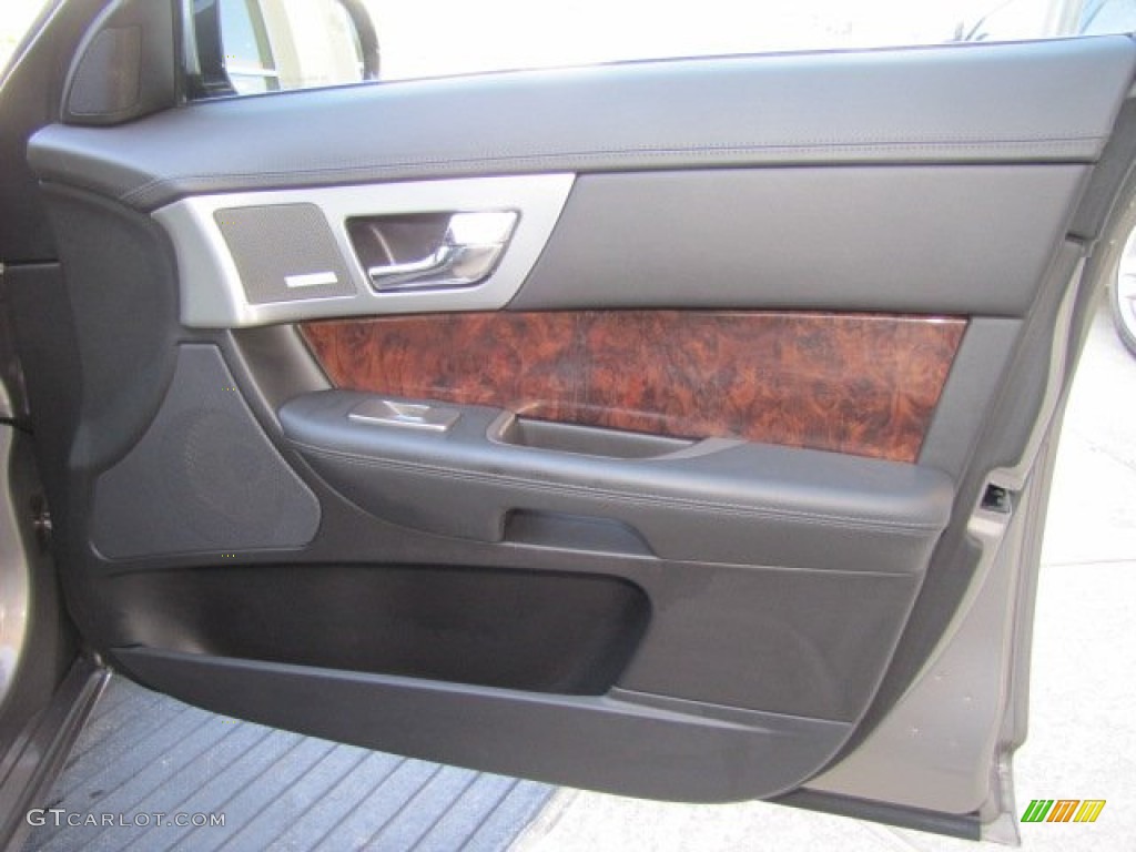 2010 Jaguar XF Premium Sport Sedan Warm Charcoal Door Panel Photo #77168580