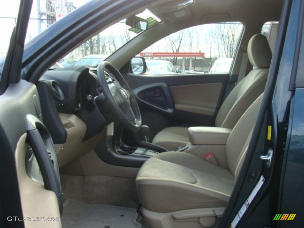 2010 RAV4 I4 4WD - Black Forest Pearl / Sand Beige photo #7