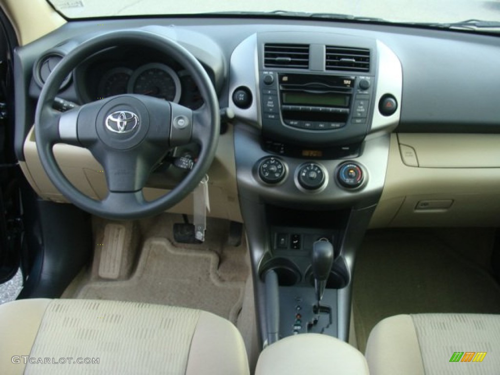 2010 RAV4 I4 4WD - Black Forest Pearl / Sand Beige photo #9