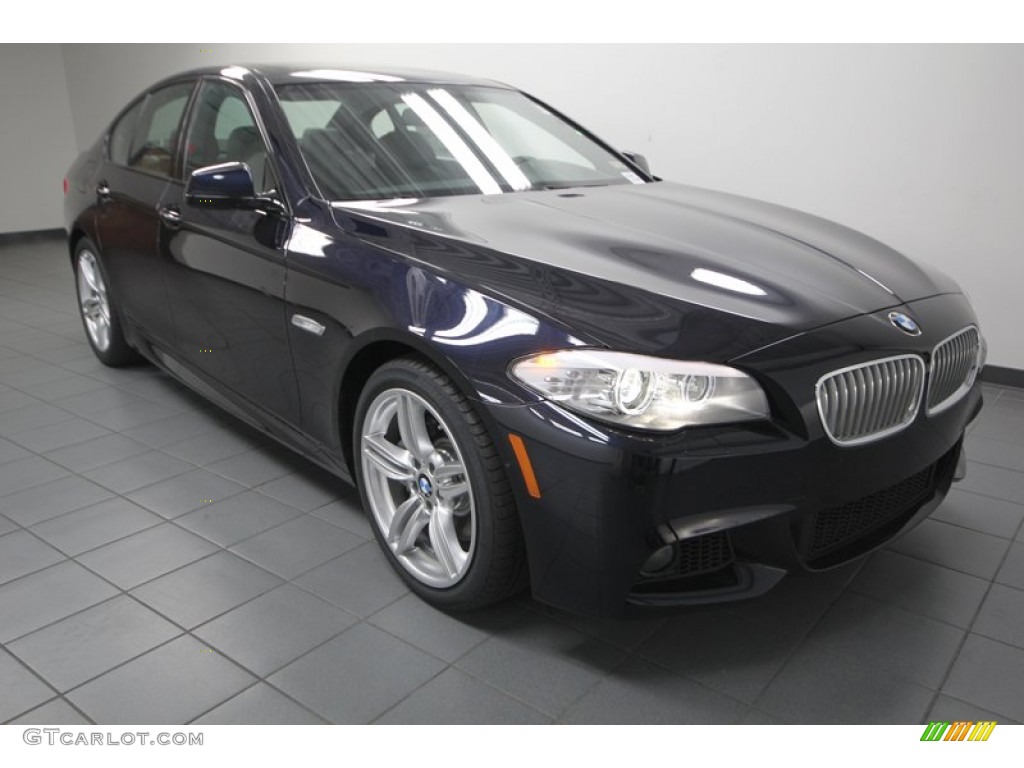 2013 5 Series 550i Sedan - Carbon Black Metallic / Black photo #1