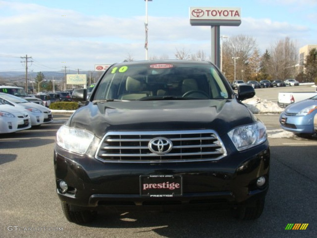 2010 Highlander Limited 4WD - Black / Sand Beige photo #2