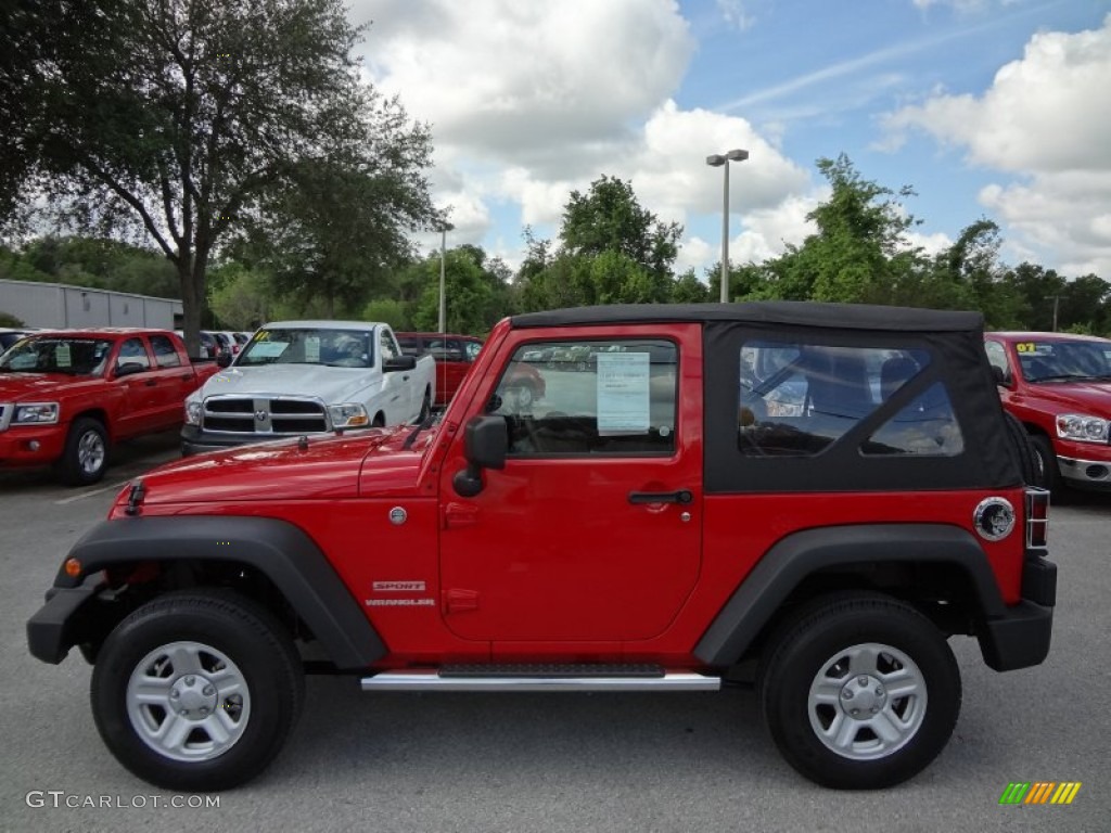 2011 Wrangler Sport 4x4 - Flame Red / Black photo #2