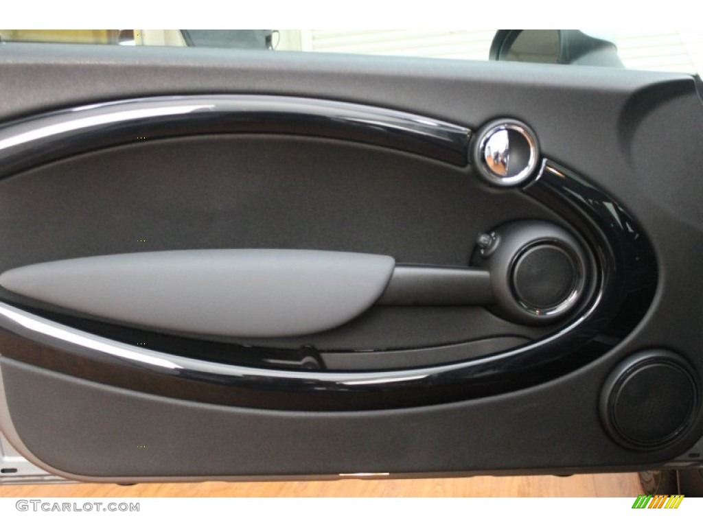 2009 Mini Cooper S Clubman Lounge Carbon Black Leather Door Panel Photo #77171762