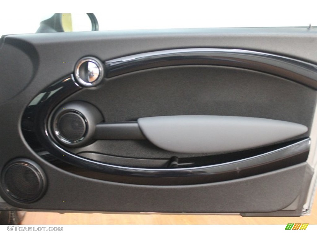 2009 Mini Cooper S Clubman Lounge Carbon Black Leather Door Panel Photo #77171786