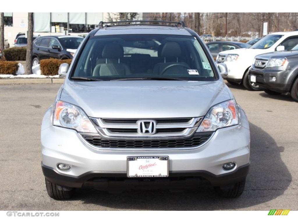 2010 CR-V EX-L AWD - Alabaster Silver Metallic / Gray photo #2