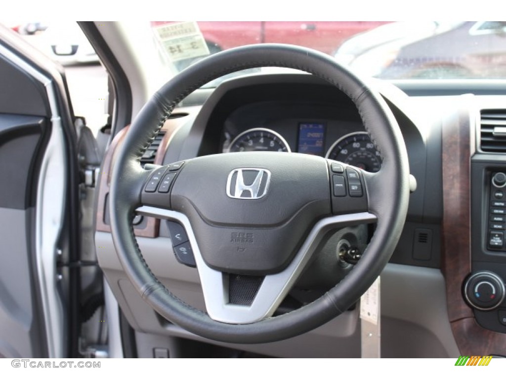 2010 Honda CR-V EX-L AWD Gray Steering Wheel Photo #77172236