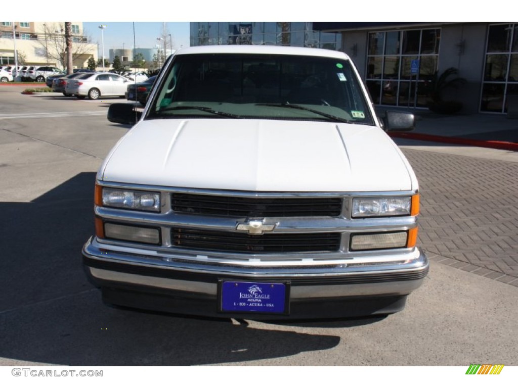 1997 C/K C1500 Silverado Extended Cab - Olympic White / Medium Dark Pewter photo #3