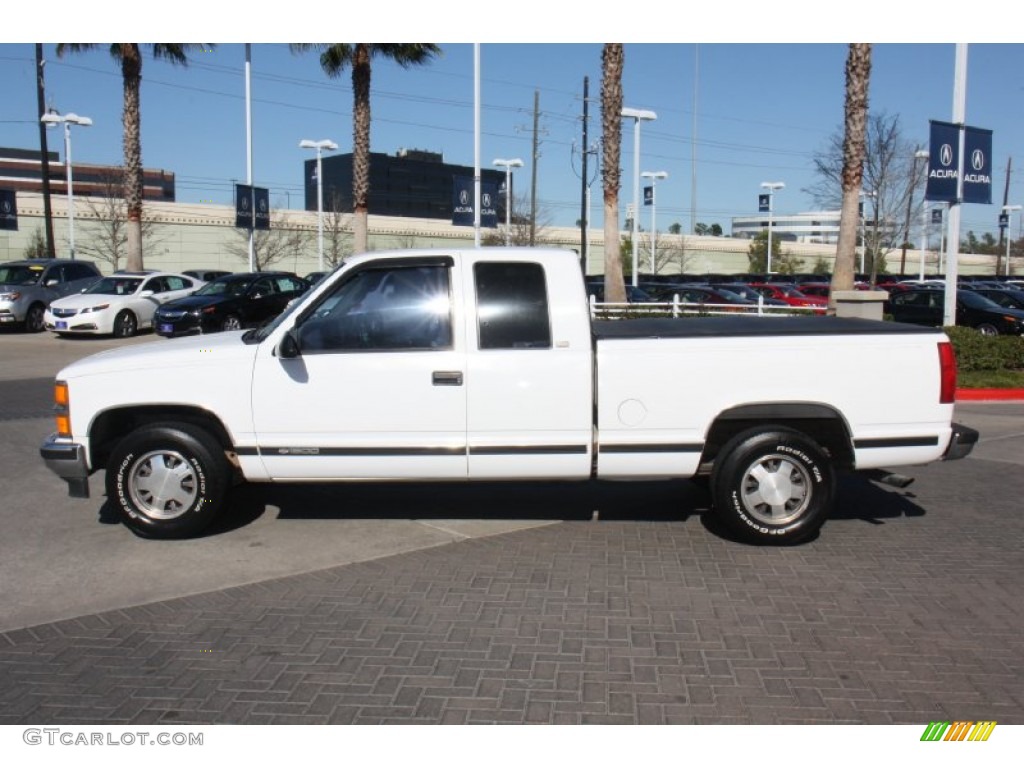 1997 C/K C1500 Silverado Extended Cab - Olympic White / Medium Dark Pewter photo #5
