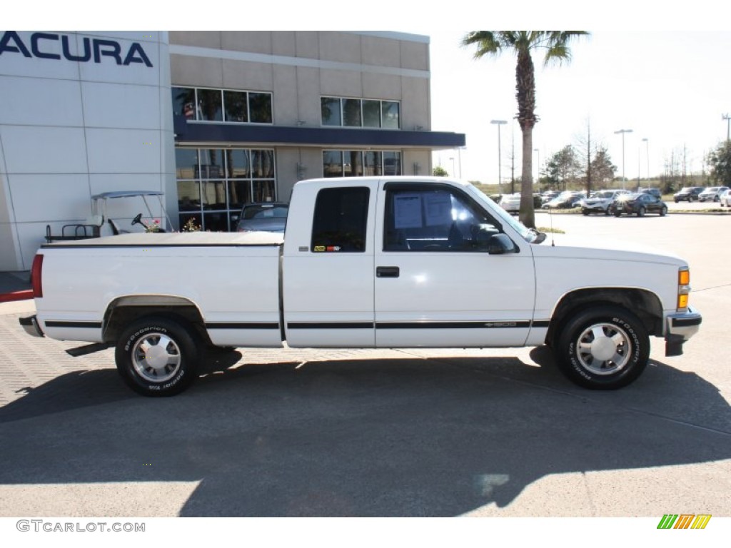 1997 C/K C1500 Silverado Extended Cab - Olympic White / Medium Dark Pewter photo #6