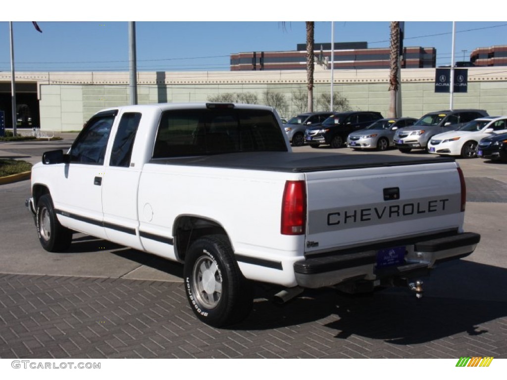 1997 C/K C1500 Silverado Extended Cab - Olympic White / Medium Dark Pewter photo #7