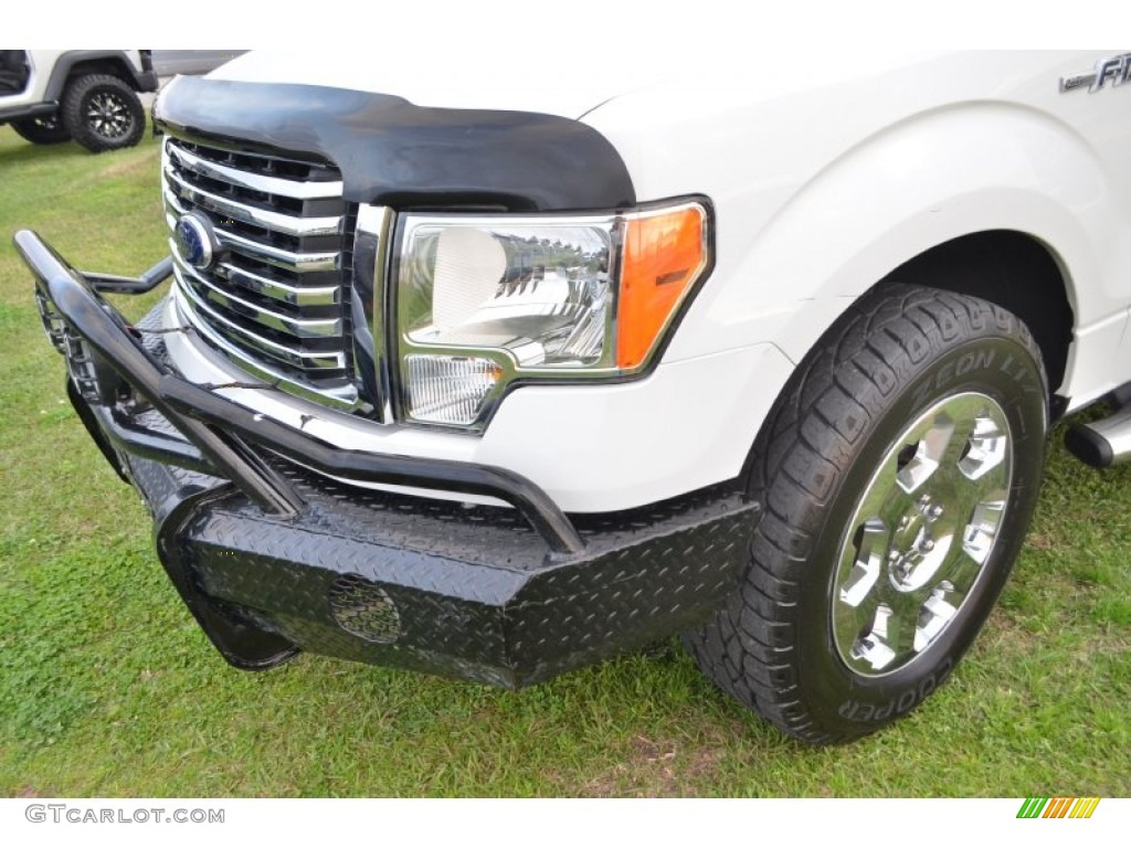 2010 F150 XLT SuperCab 4x4 - Oxford White / Tan photo #13