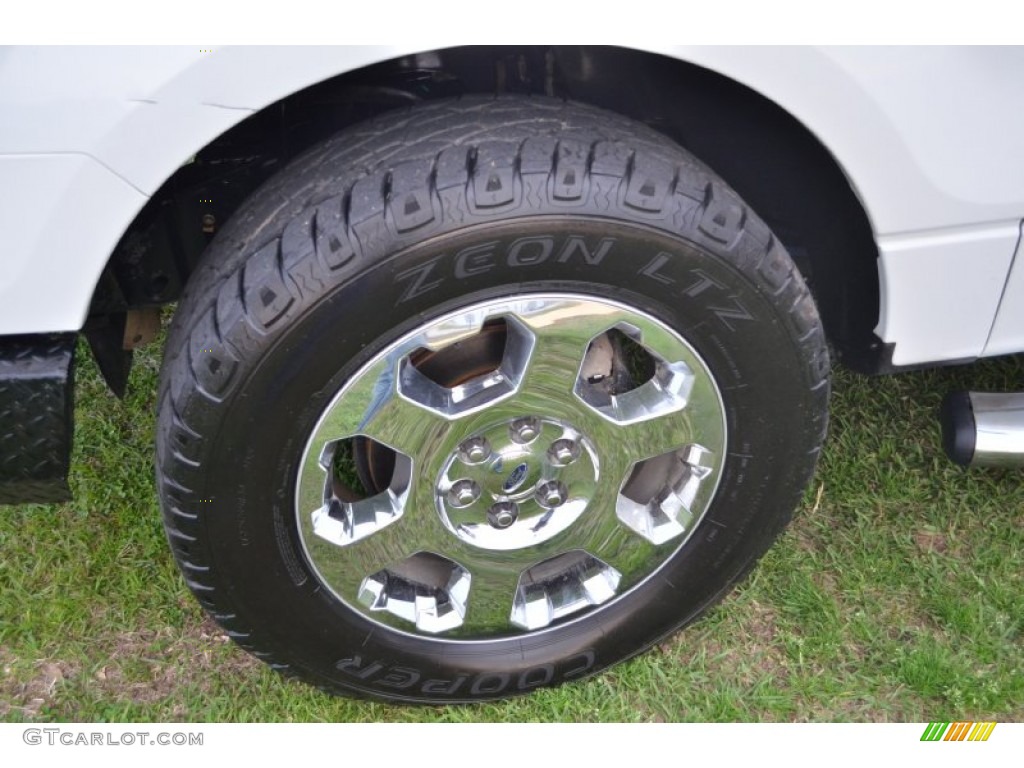 2010 F150 XLT SuperCab 4x4 - Oxford White / Tan photo #14