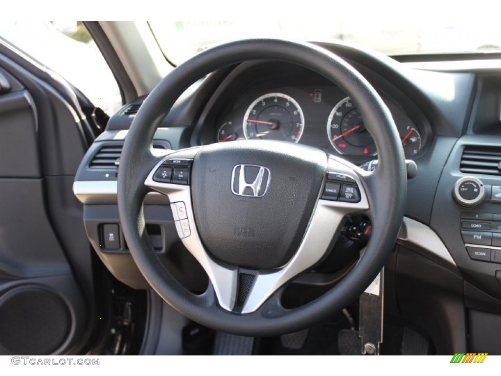 2011 Honda Accord EX Coupe Black Steering Wheel Photo #77173526