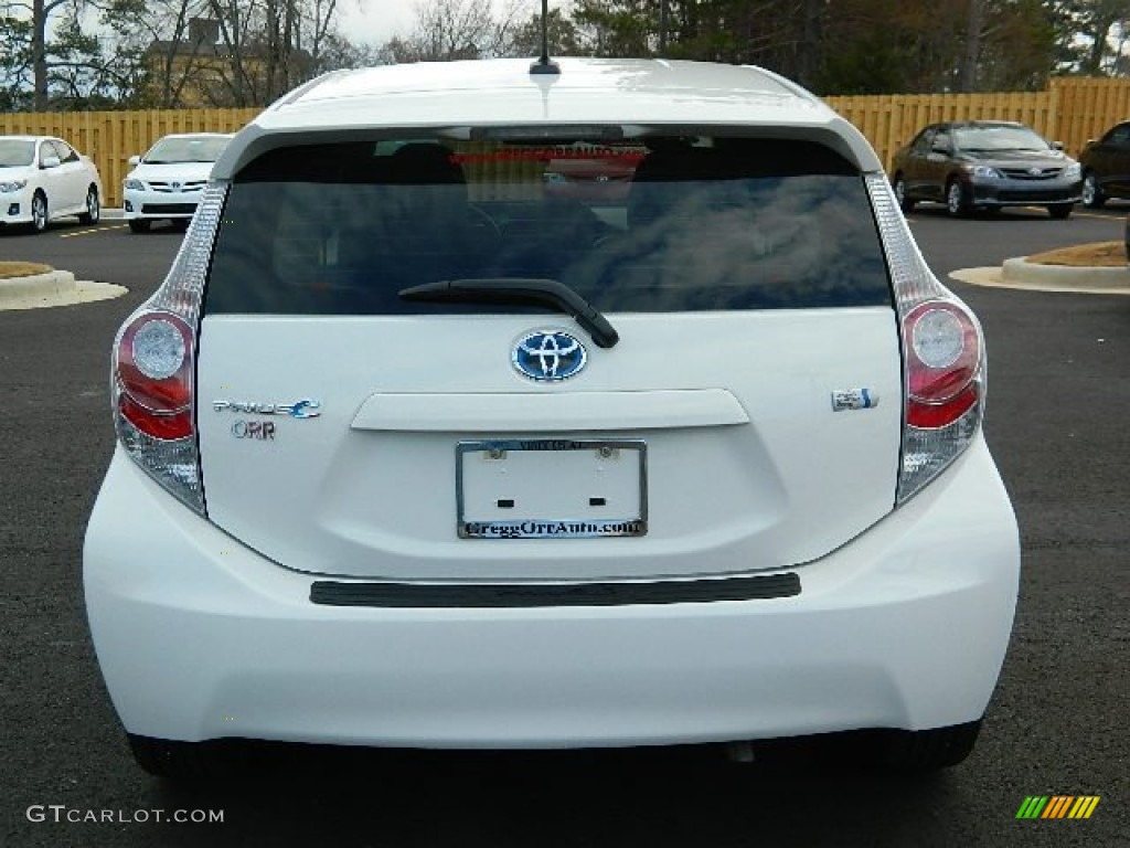 2012 Prius c Hybrid Four - Super White / Gray photo #4