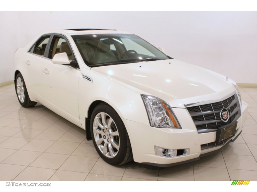 White Diamond Tri-Coat 2008 Cadillac CTS 4 AWD Sedan Exterior Photo #77174639