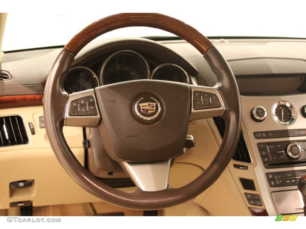 2008 Cadillac CTS 4 AWD Sedan Cashmere/Cocoa Steering Wheel Photo #77174883
