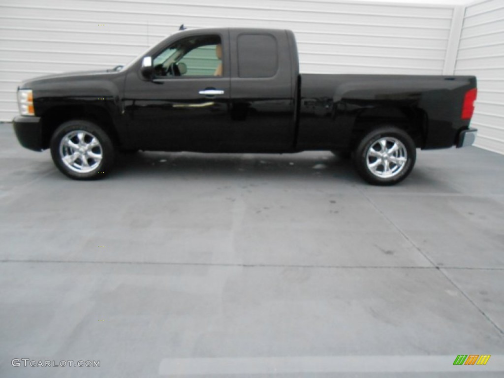 2009 Silverado 1500 LT Extended Cab - Black / Light Cashmere photo #6