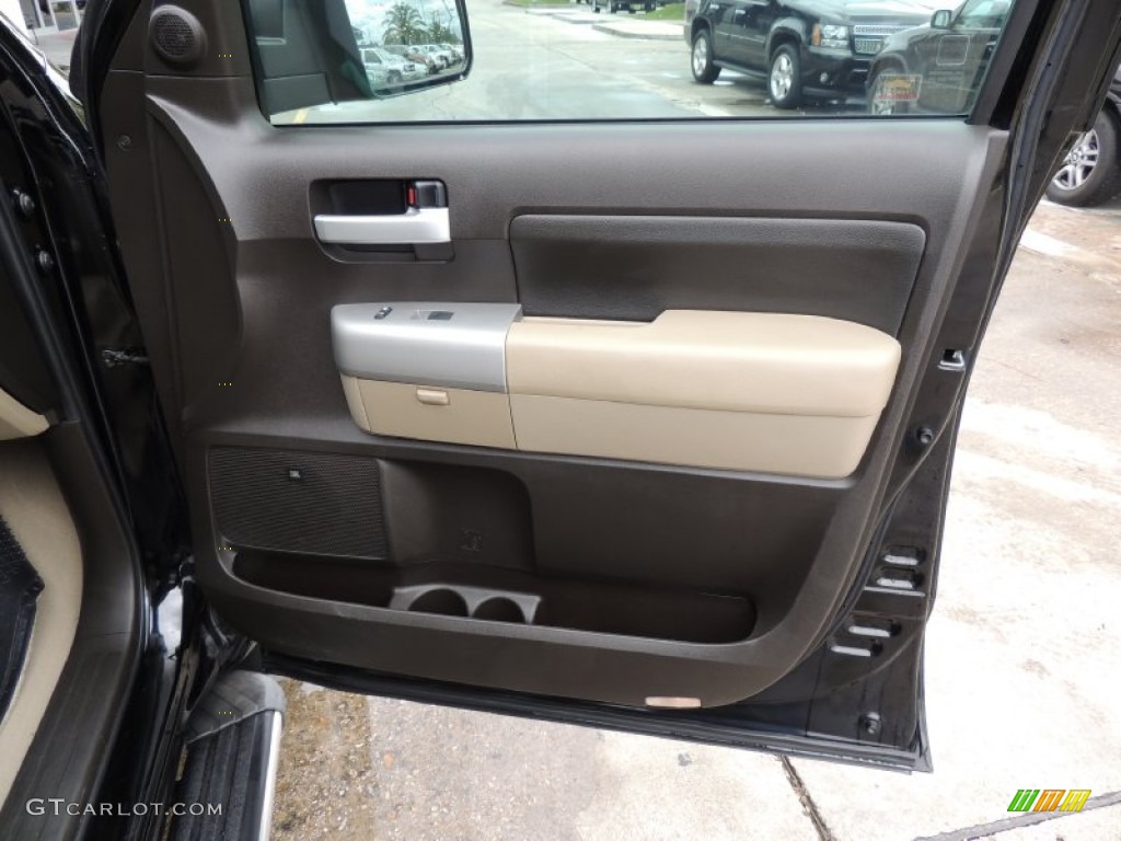 2008 Toyota Tundra Limited Double Cab Beige Door Panel Photo #77177738