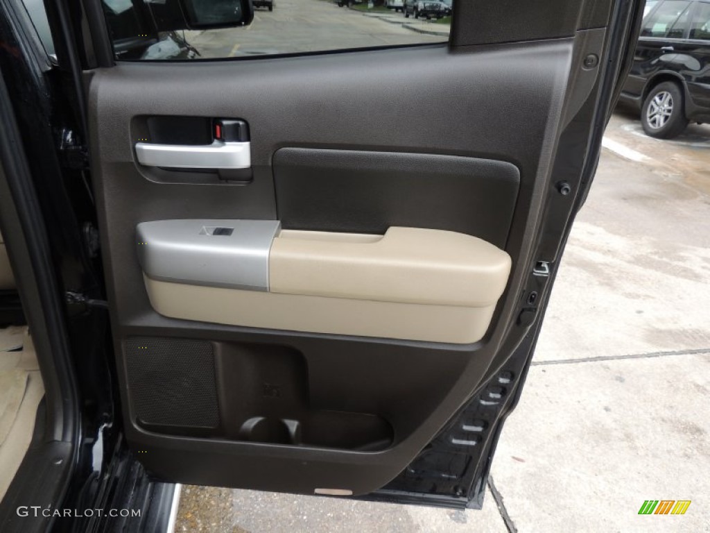 2008 Toyota Tundra Limited Double Cab Beige Door Panel Photo #77177779