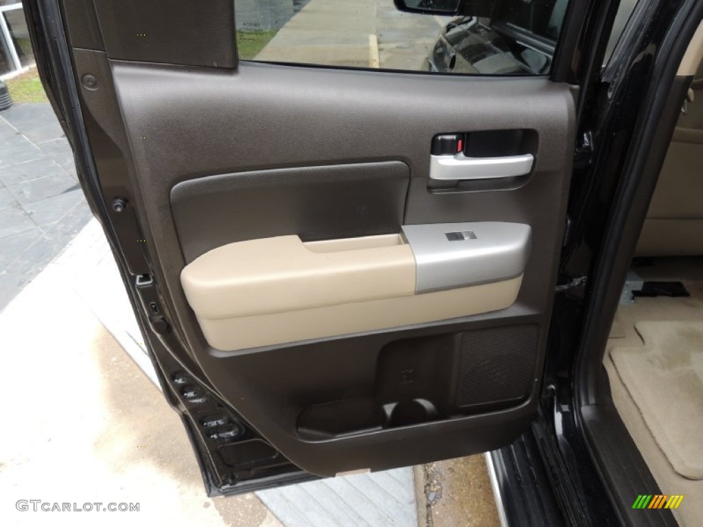 2008 Toyota Tundra Limited Double Cab Beige Door Panel Photo #77177945