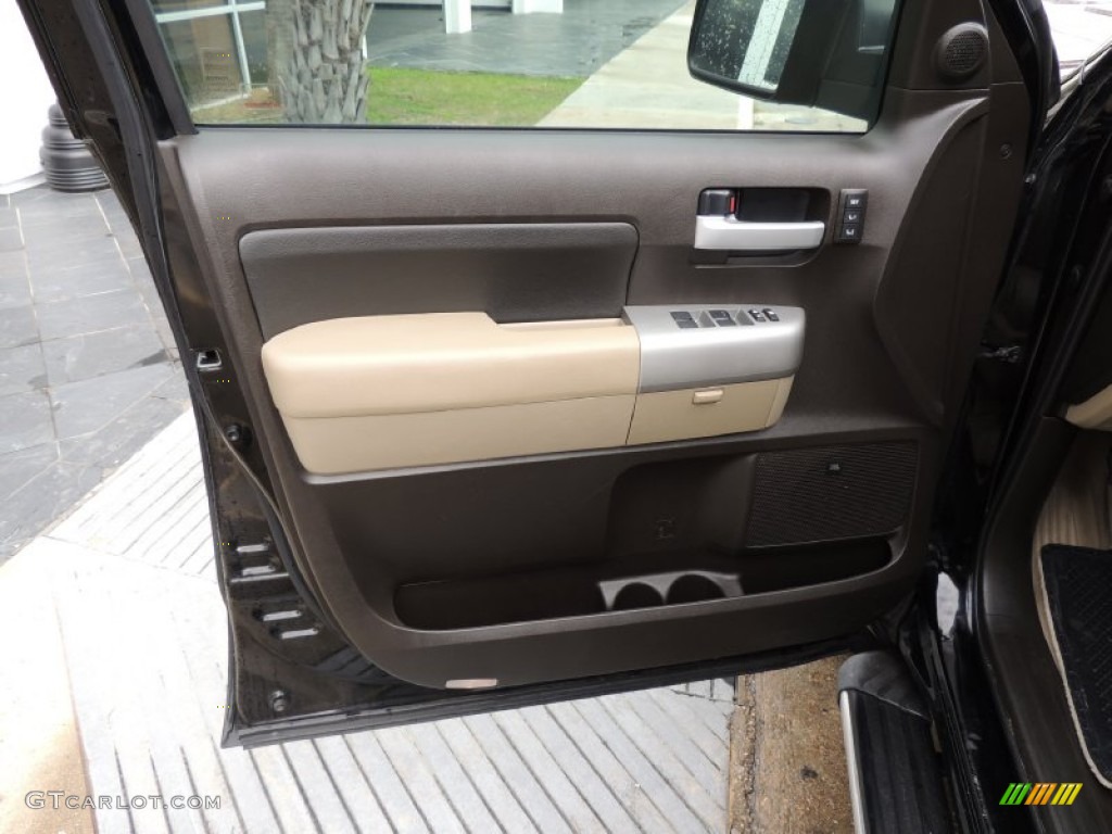 2008 Toyota Tundra Limited Double Cab Beige Door Panel Photo #77177996