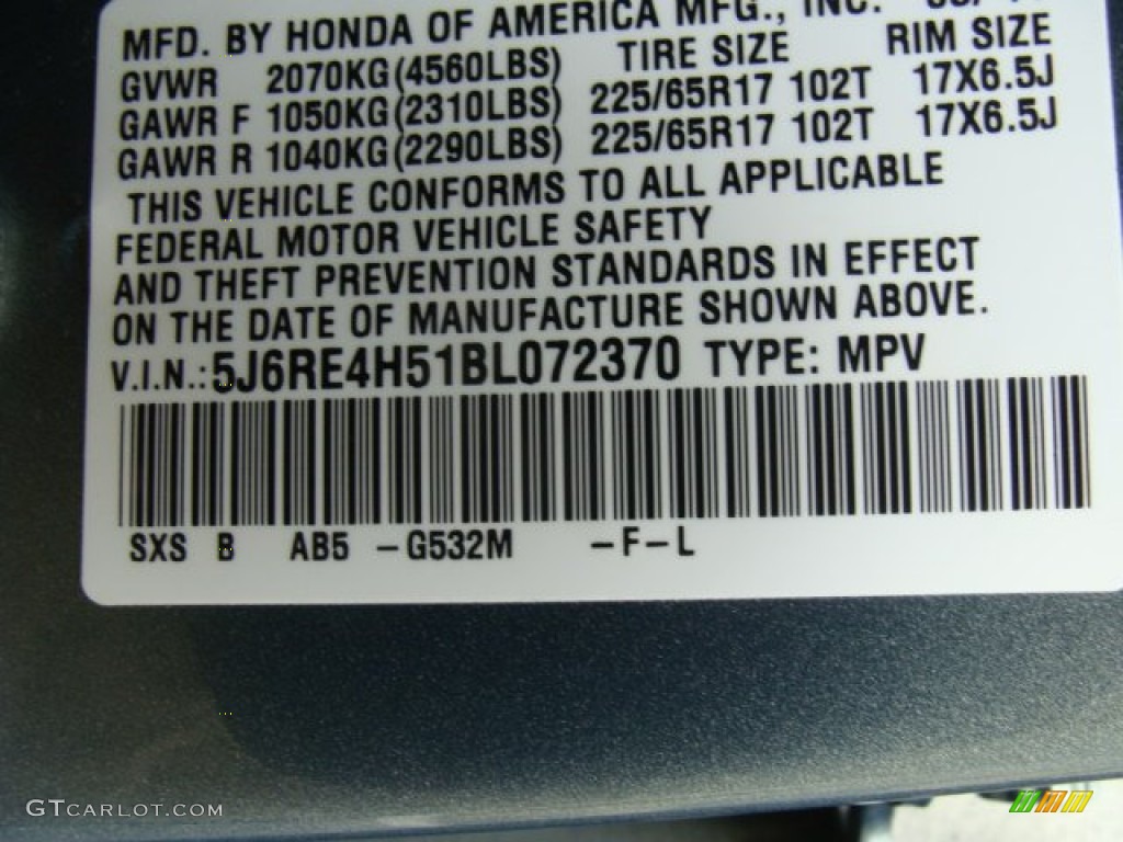 2011 CR-V EX 4WD - Opal Sage Metallic / Ivory photo #16