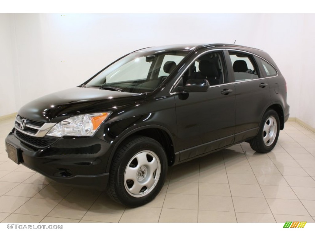 2010 CR-V LX AWD - Crystal Black Pearl / Black photo #3