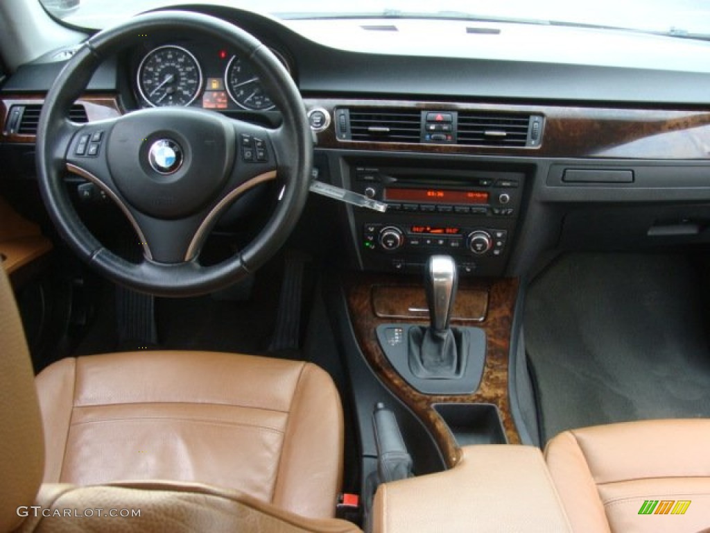 2007 BMW 3 Series 328xi Coupe Saddle Brown/Black Dashboard Photo #77180654