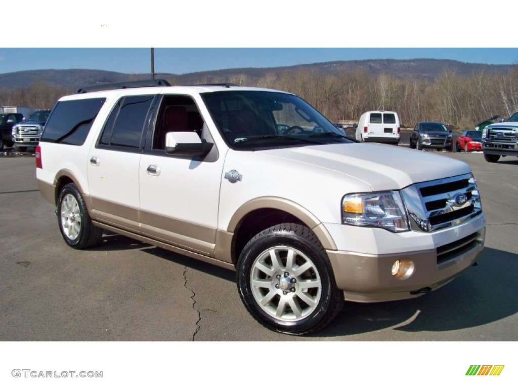 White Platinum Tri-Coat 2011 Ford Expedition EL King Ranch 4x4 Exterior Photo #77180786