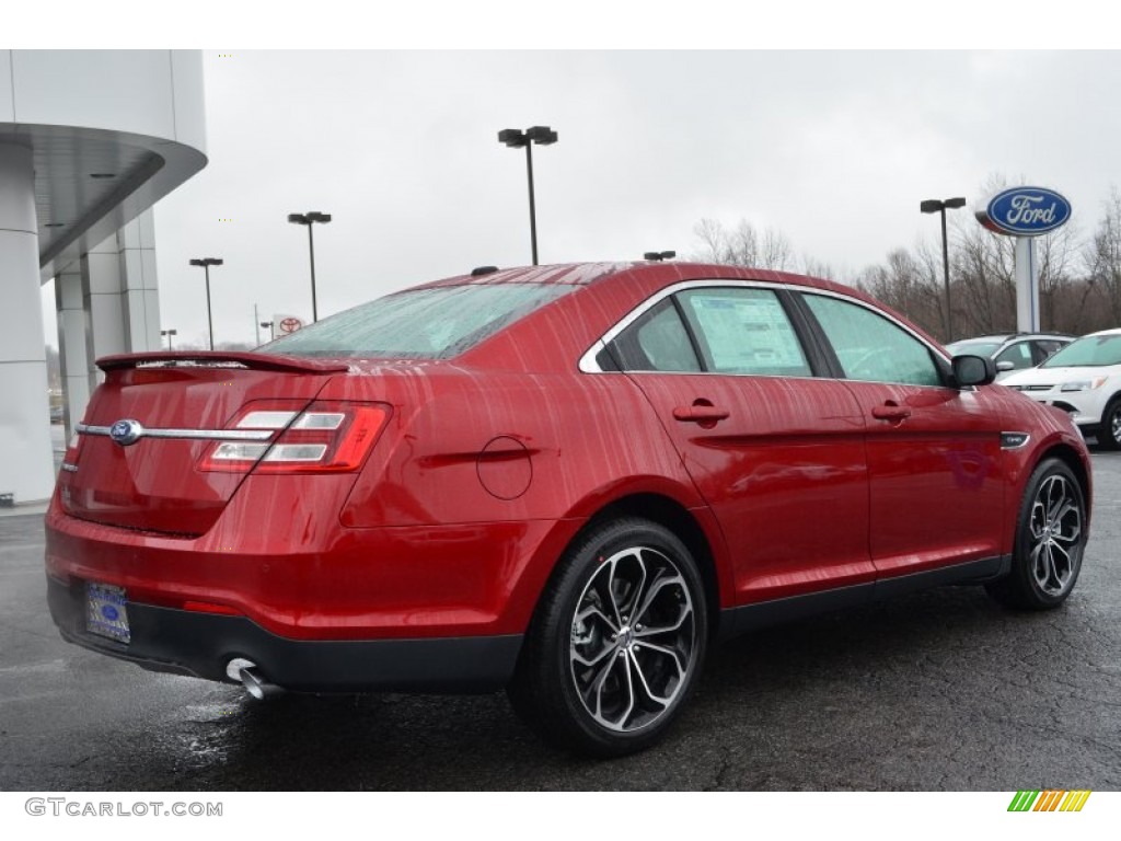 2013 Taurus SHO AWD - Ruby Red Metallic / SHO Charcoal Black Leather photo #3