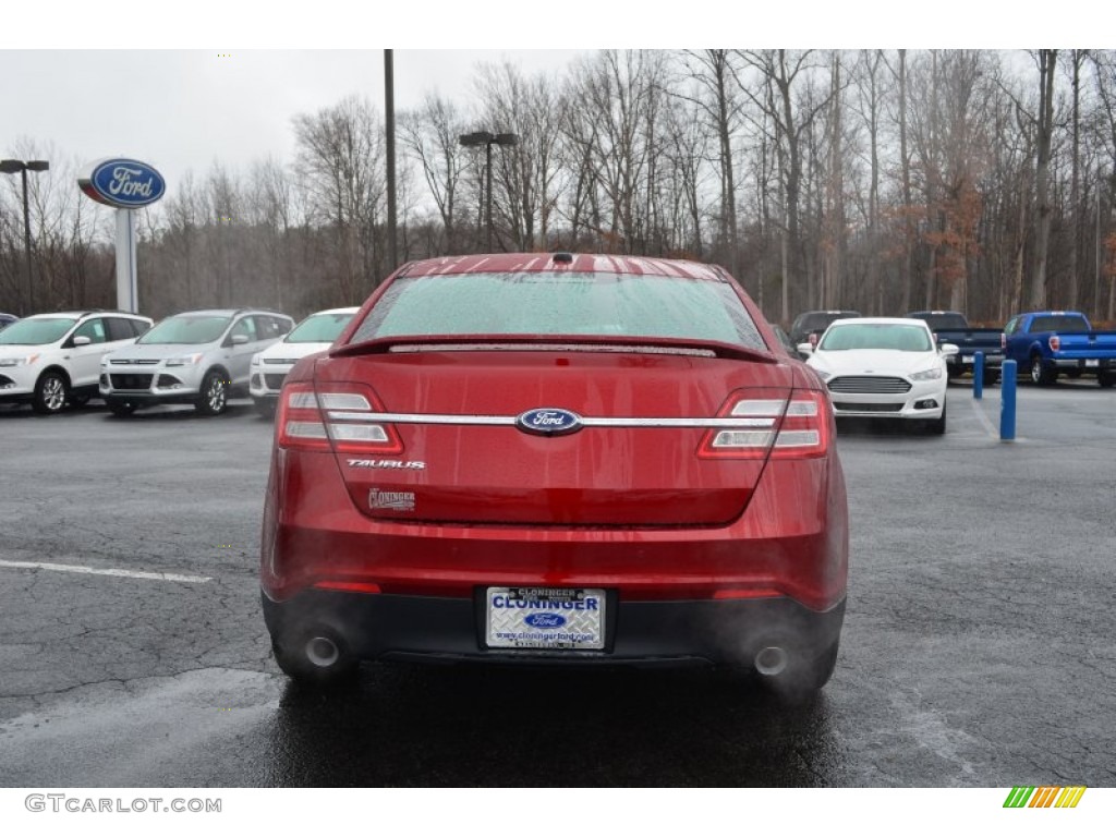2013 Taurus SHO AWD - Ruby Red Metallic / SHO Charcoal Black Leather photo #4