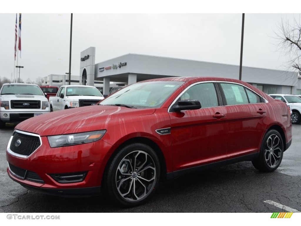 2013 Taurus SHO AWD - Ruby Red Metallic / SHO Charcoal Black Leather photo #6