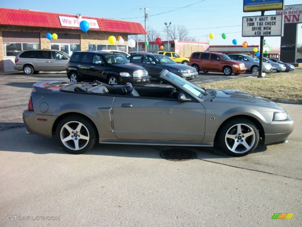 2002 Mustang GT Convertible - Mineral Grey Metallic / Dark Charcoal photo #2