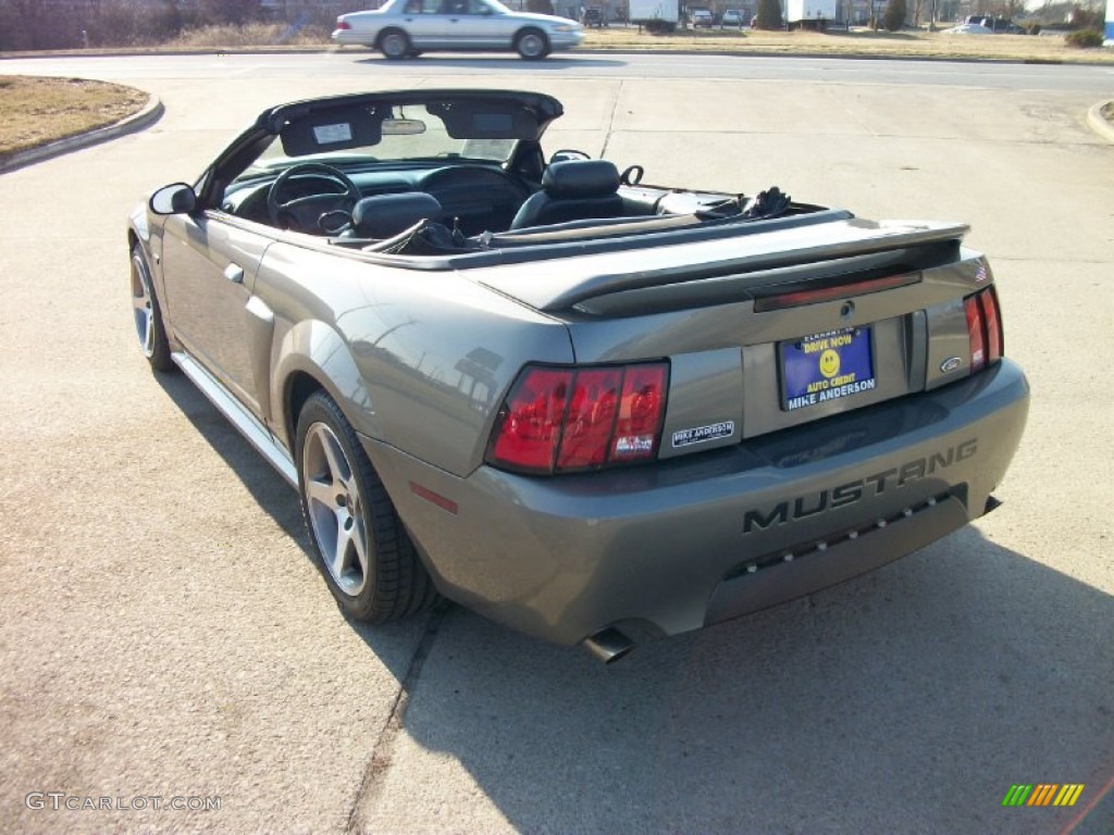 2002 Mustang GT Convertible - Mineral Grey Metallic / Dark Charcoal photo #3