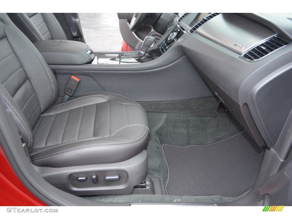 2013 Taurus SHO AWD - Ruby Red Metallic / SHO Charcoal Black Leather photo #15