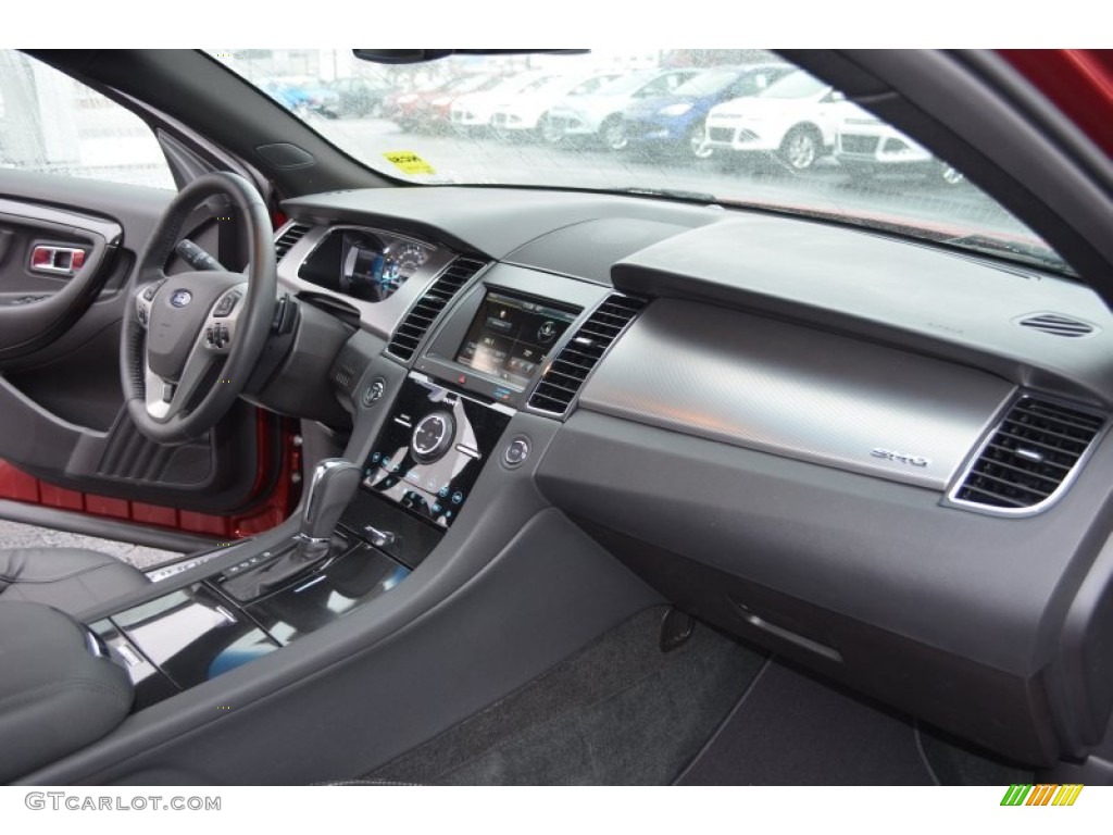 2013 Ford Taurus SHO AWD SHO Charcoal Black Leather Dashboard Photo #77182142
