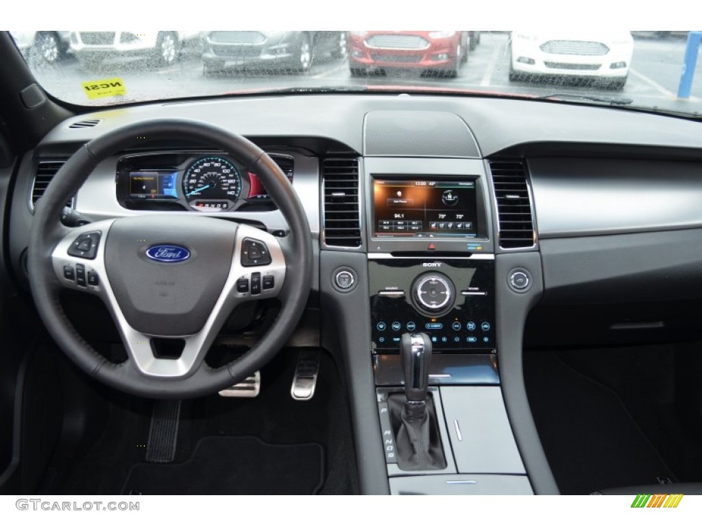 2013 Ford Taurus SHO AWD SHO Charcoal Black Leather Dashboard Photo #77182280
