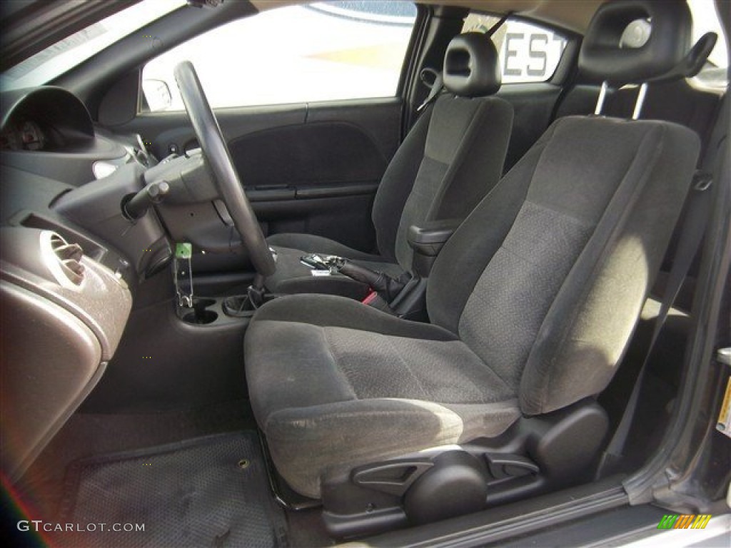 Black Interior 2007 Saturn ION 3 Quad Coupe Photo #77182292