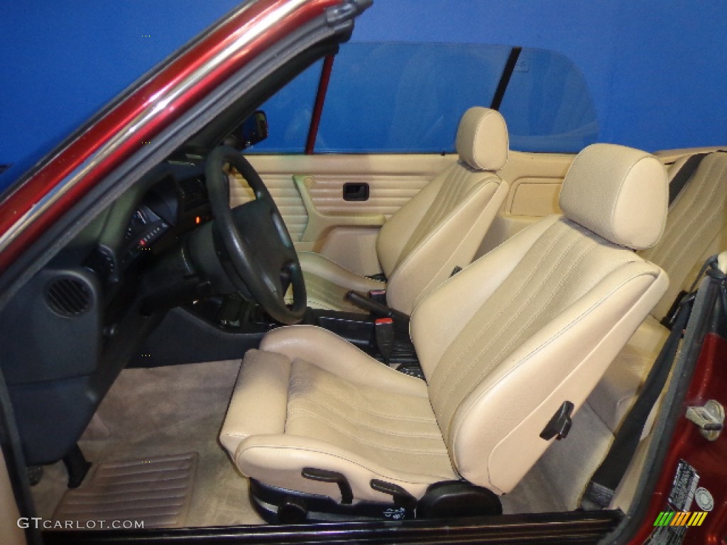Beige Interior 1991 BMW 3 Series 318i Convertible Photo #77182547