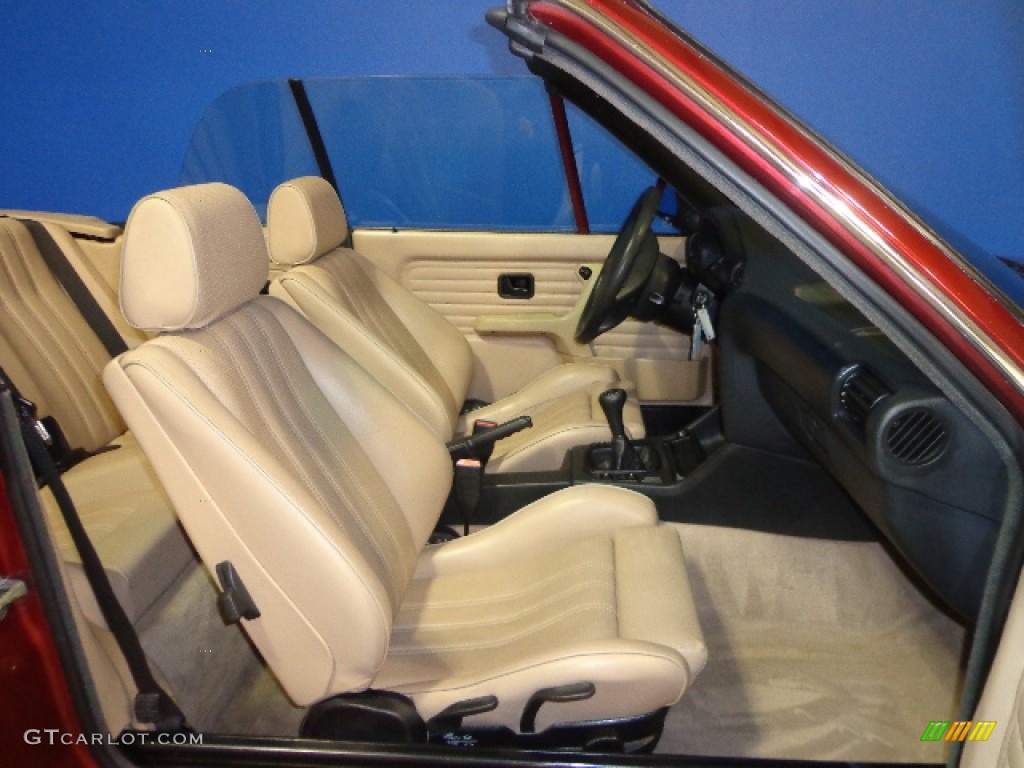 1991 3 Series 318i Convertible - Brocade Red Metallic / Beige photo #23