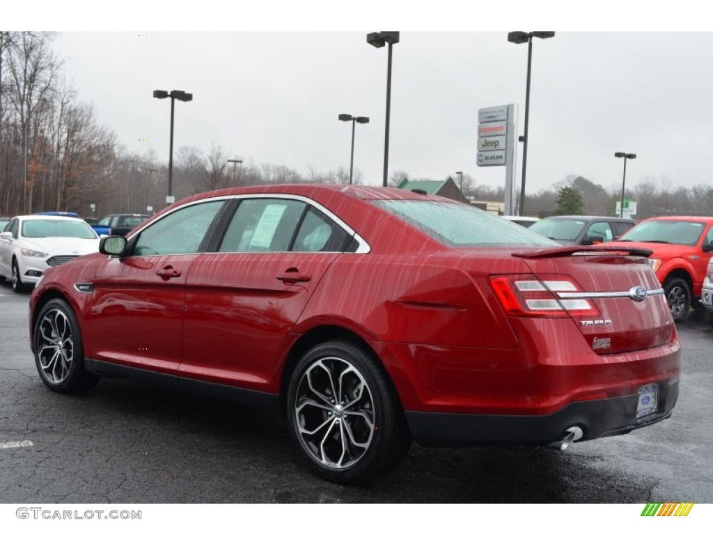 2013 Taurus SHO AWD - Ruby Red Metallic / SHO Charcoal Black Leather photo #51
