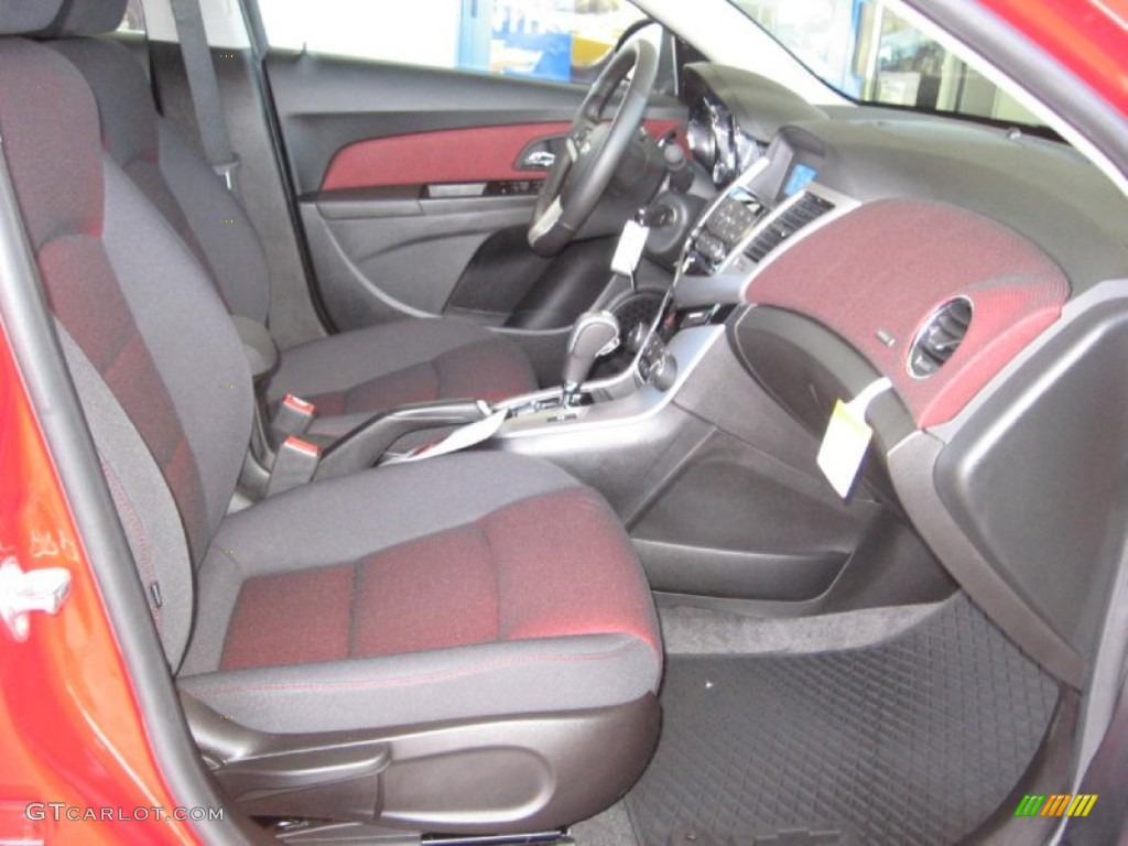 Jet Black Sport Red Interior 2013 Chevrolet Cruze Lt Rs