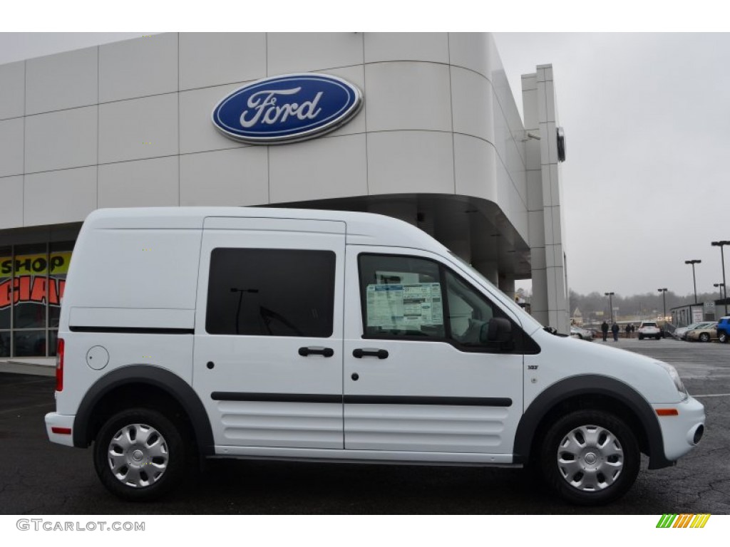 Frozen White 2013 Ford Transit Connect XLT Van Exterior Photo #77184092