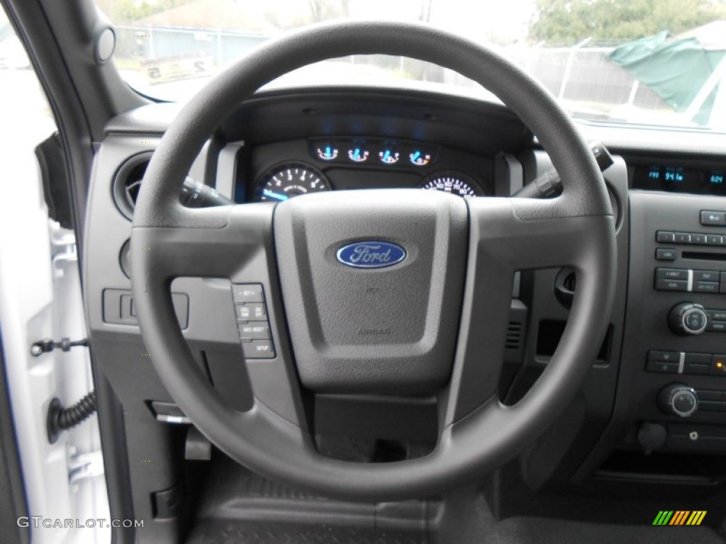2013 Ford F150 XL Regular Cab Steel Gray Steering Wheel Photo #77184843