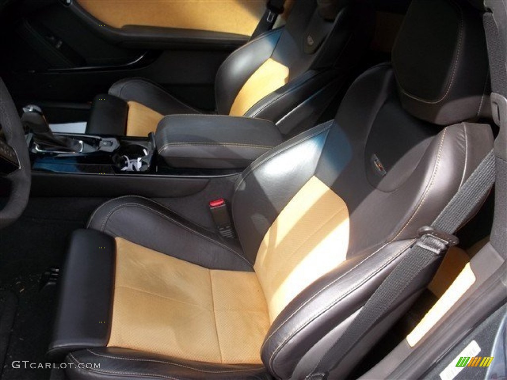 Ebony/Saffron Interior 2011 Cadillac CTS -V Coupe Photo #77187152