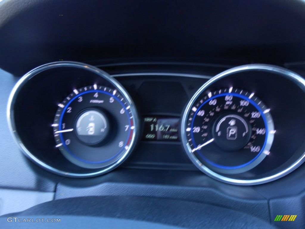 2013 Sonata SE 2.0T - Pacific Blue Pearl / Gray photo #34